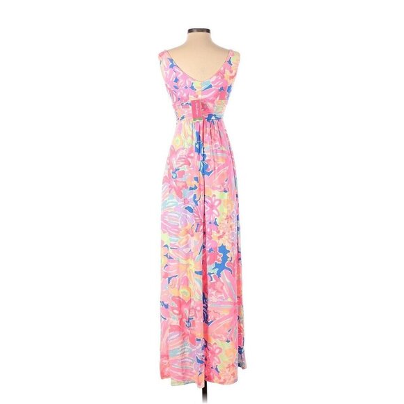 NWT Lilly Pulitzer Sloane Maxi in Playa Hermosa Floral Stretch Jersey Dress XS - Picture 7 of 7
